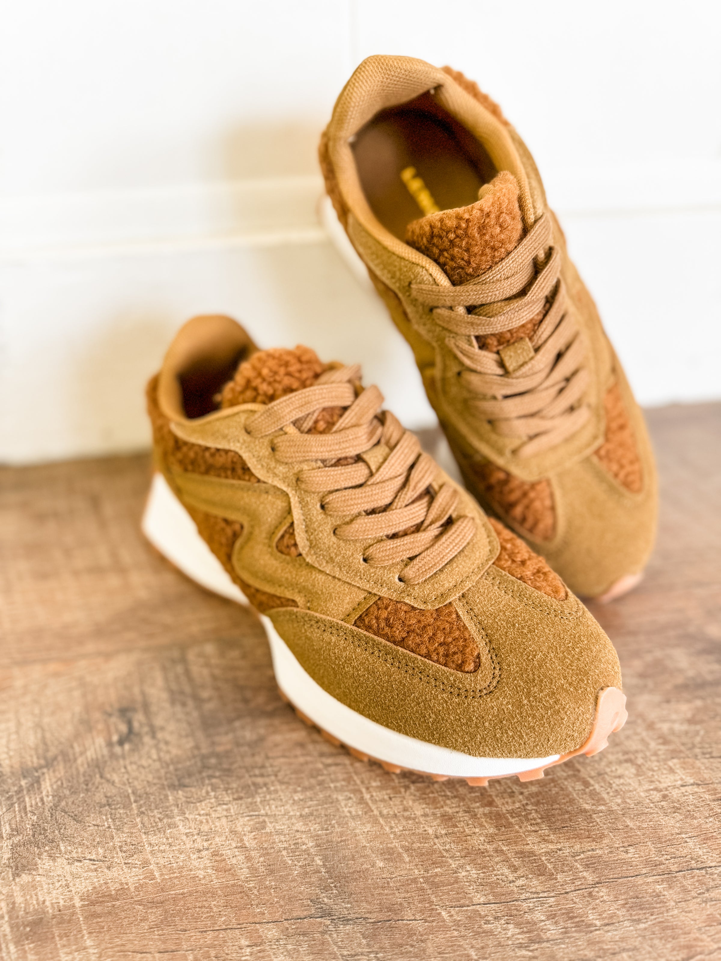 Calino Chestnut Sherpa Sneakers - FINAL SALE