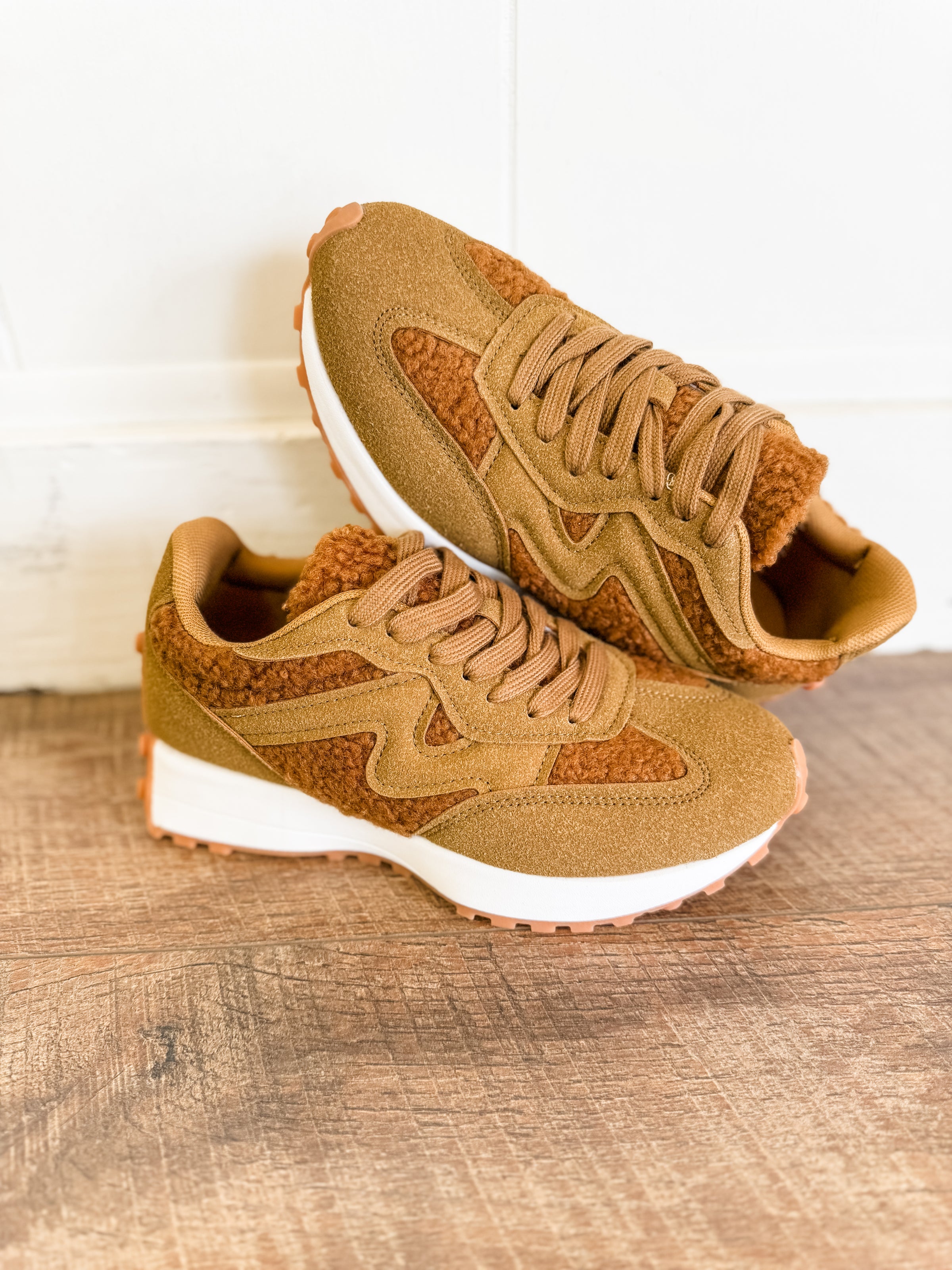 Calino Chestnut Sherpa Sneakers - FINAL SALE