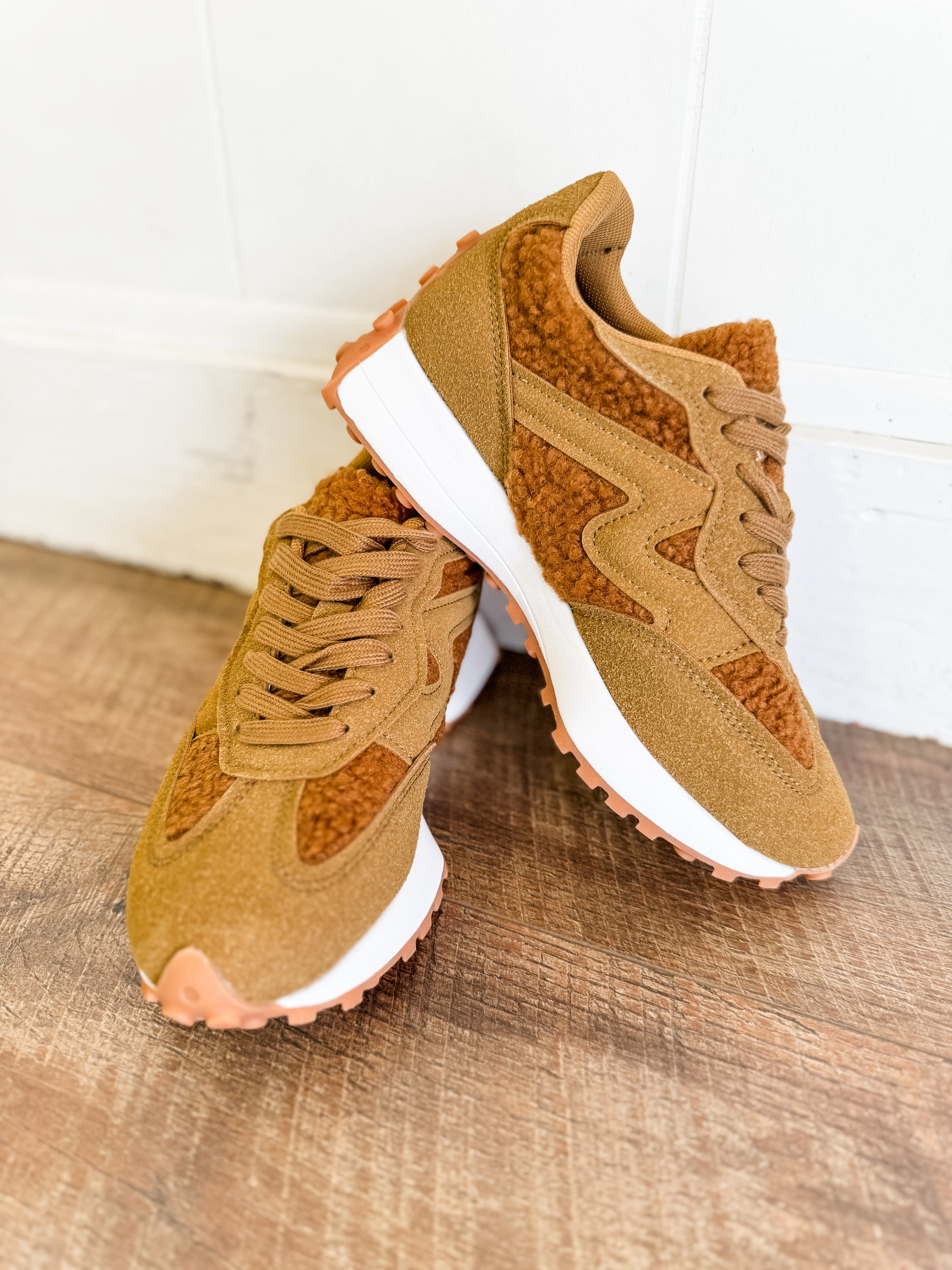 Calino Chestnut Sherpa Sneakers - FINAL SALE