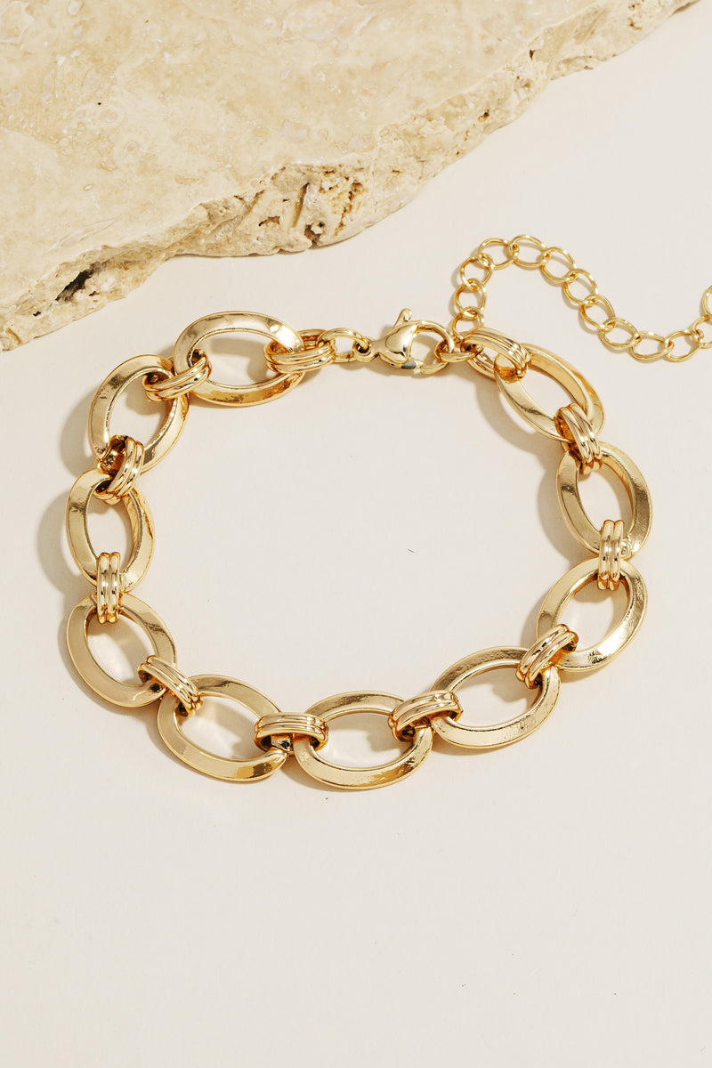 Pamela Oval Chain Link Bracelet