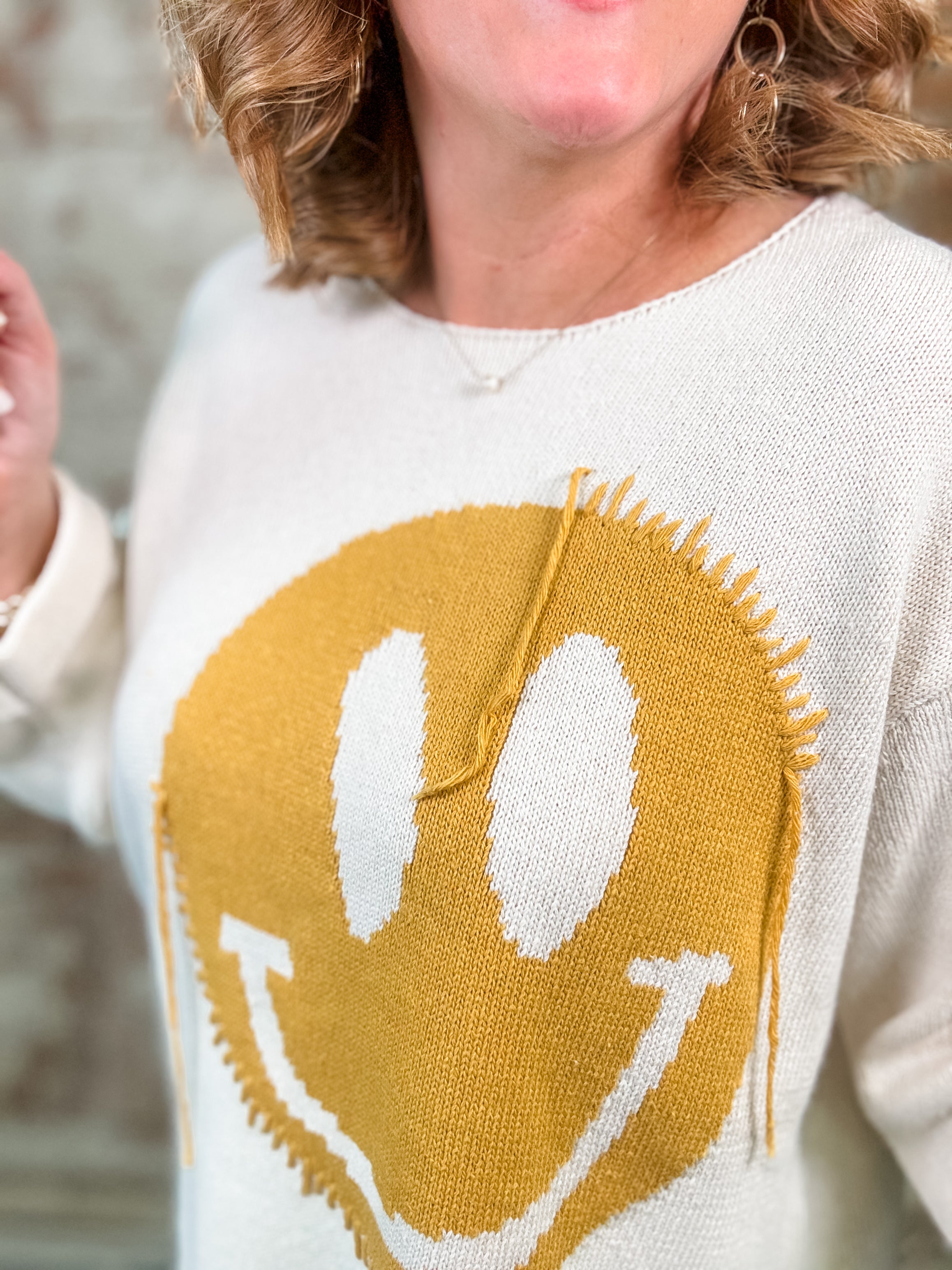 Smiley Face Sweater - FINAL SALE