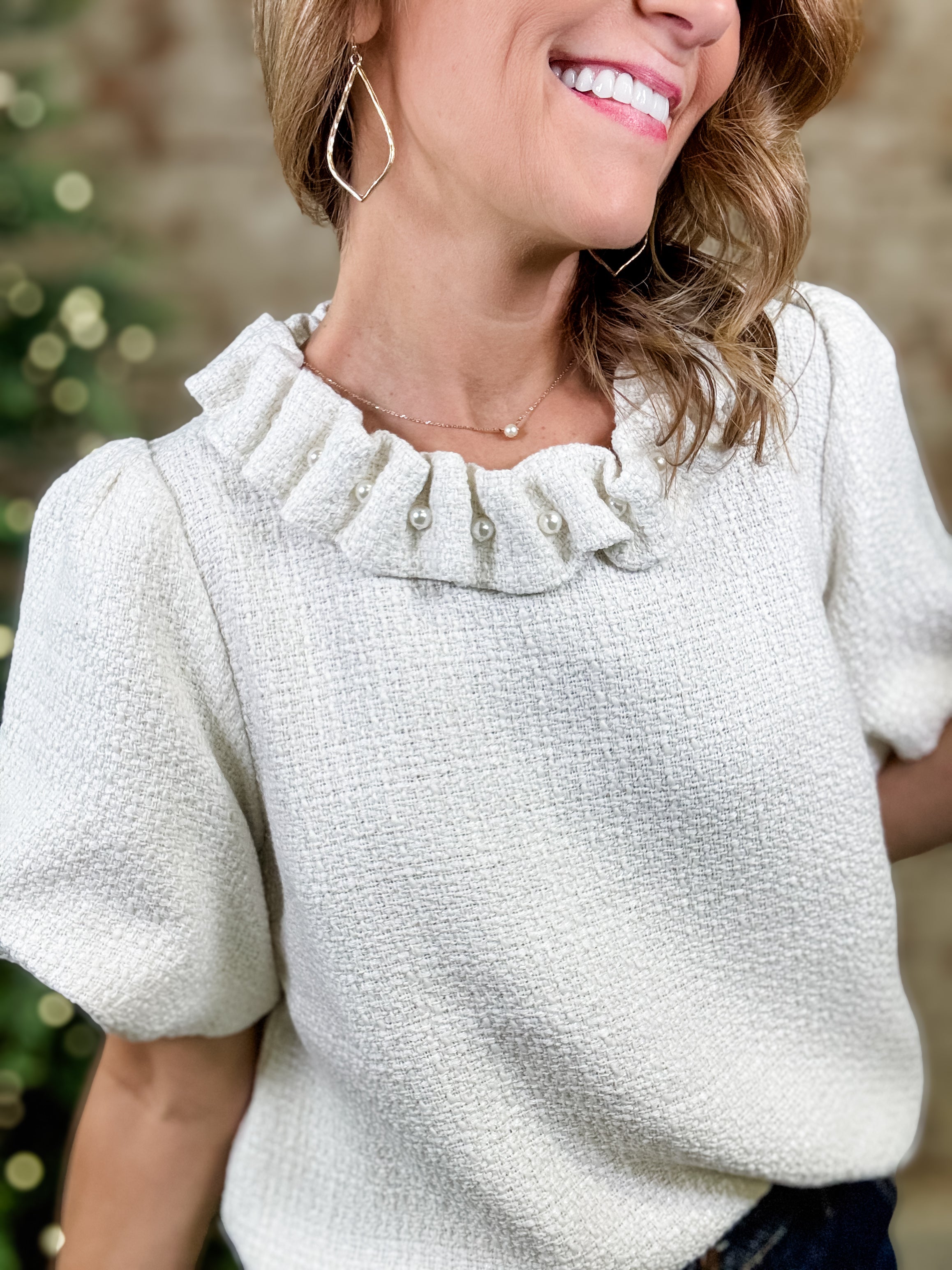 Snowy Pearl Top