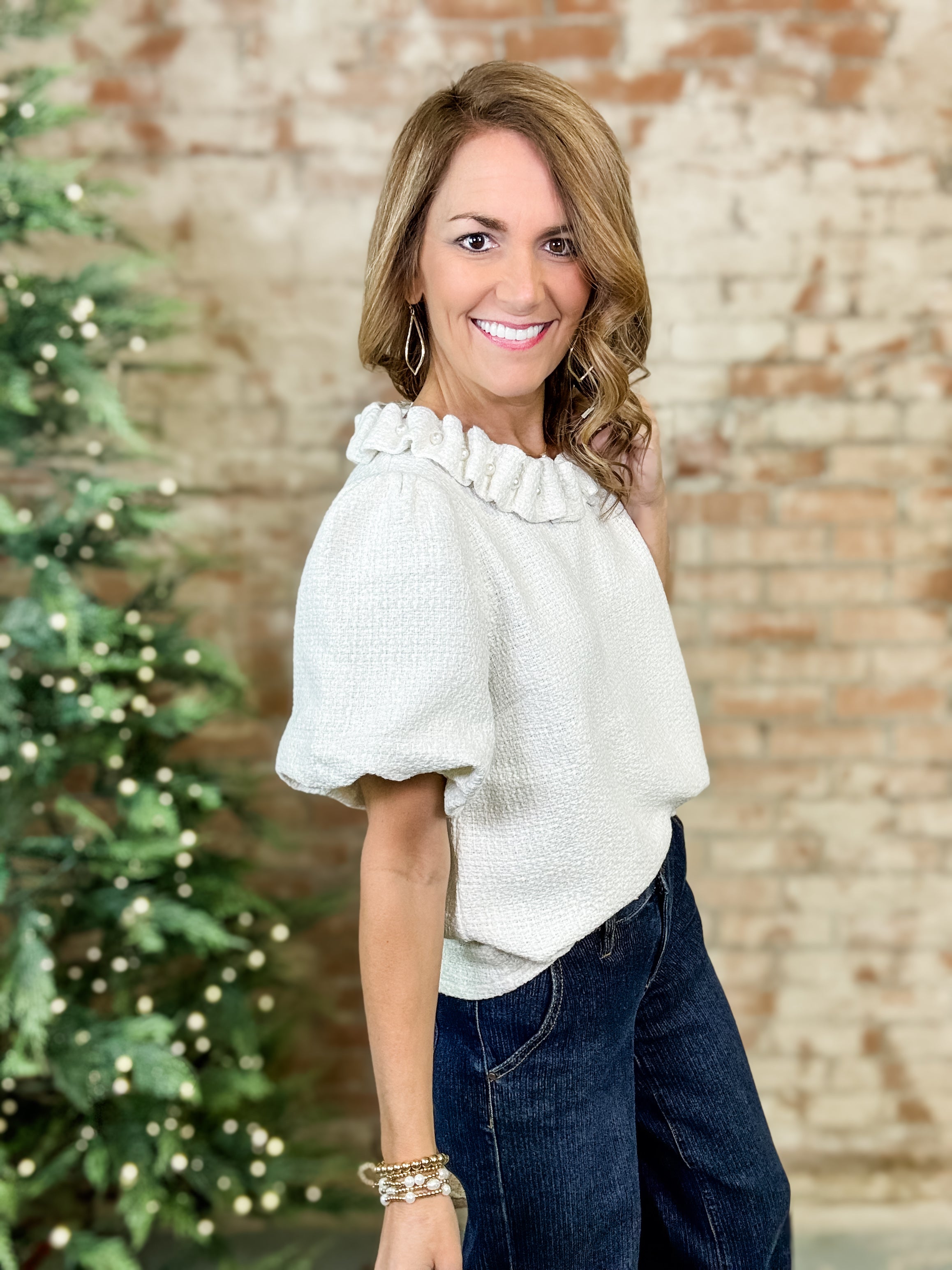 Snowy Pearl Top