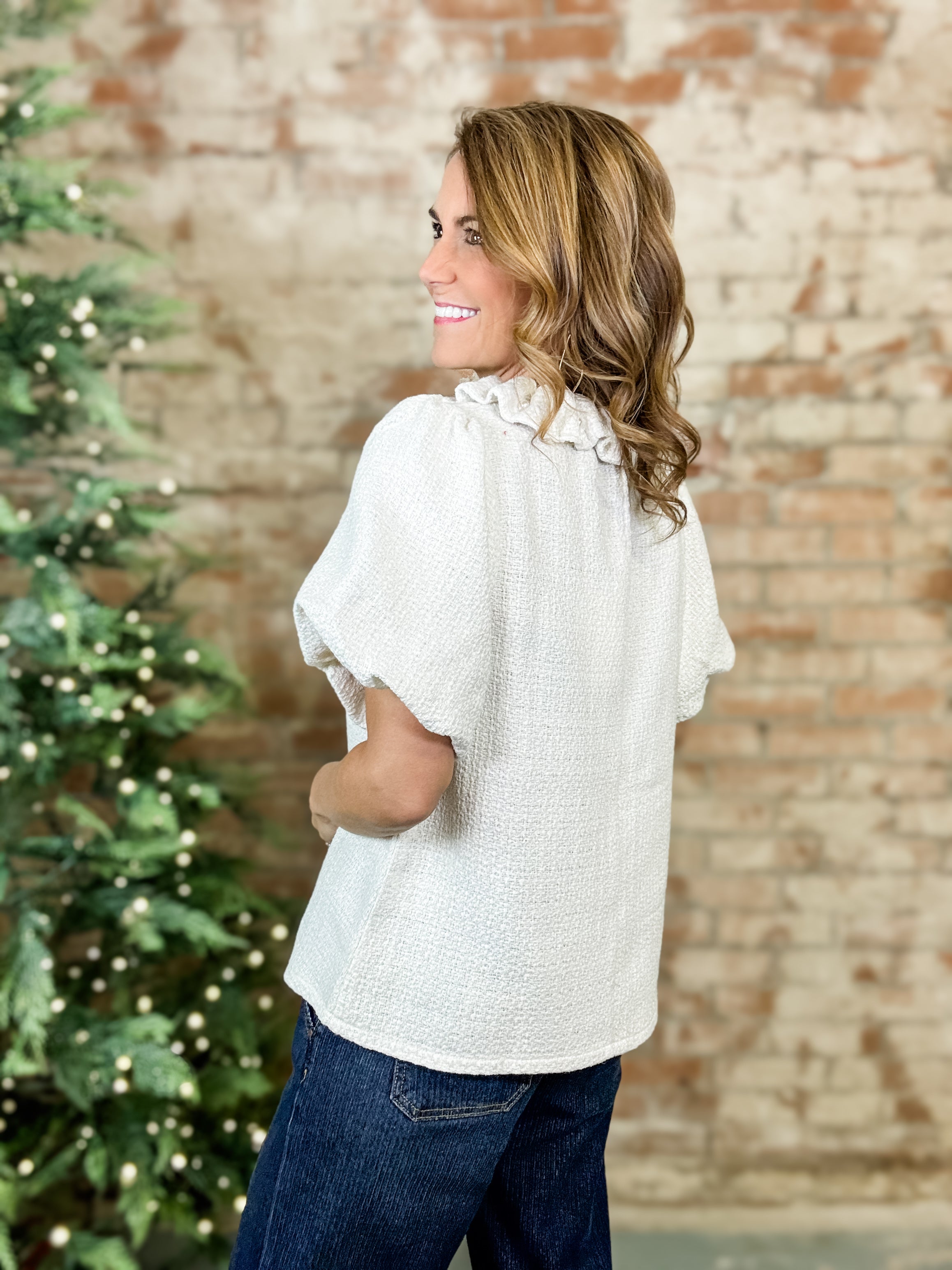 Snowy Pearl Top
