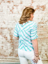 THML Taylor Ruched Sleeve Top - FINAL SALE