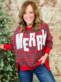 Merry Plaid Christmas Sweater