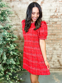 Juliet Sparkle Plaid Dress