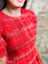 Juliet Sparkle Plaid Dress