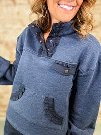Mulberry Snap Sweatshirt