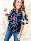 THML Aniston Embroidered Tassel Top