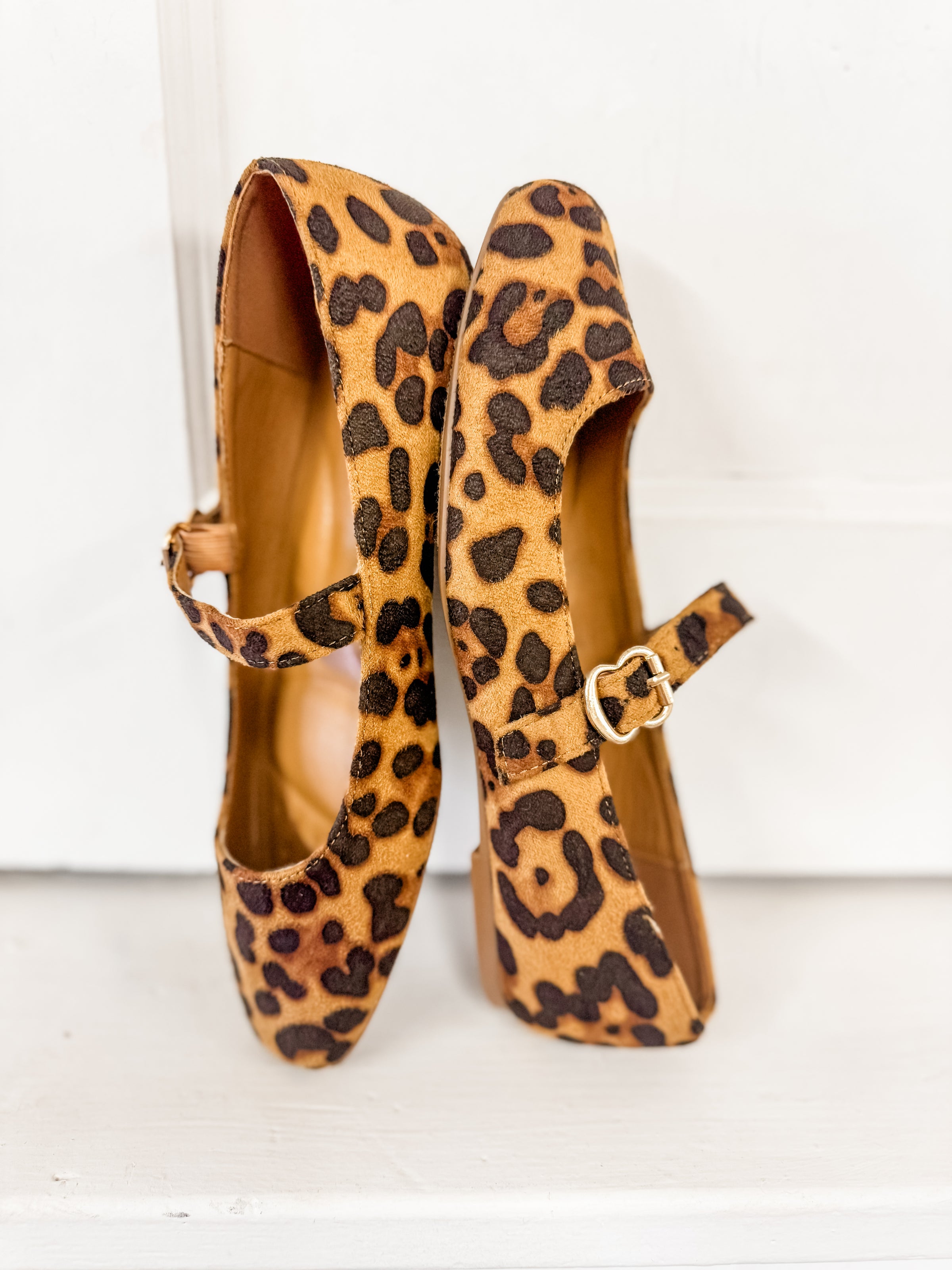 Charlotte Leopard Suede Flats