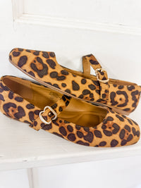 Charlotte Leopard Suede Flats