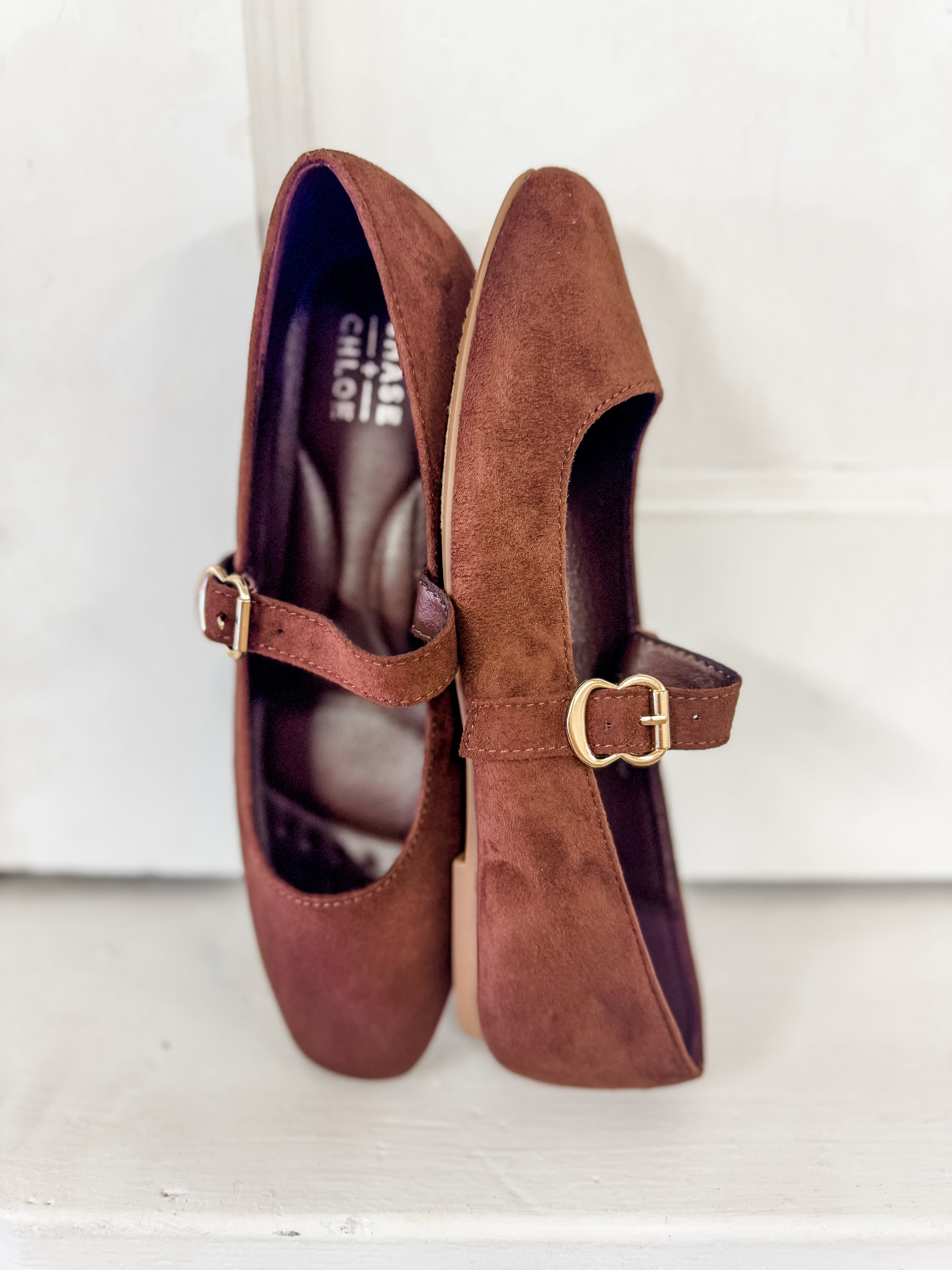 Charlotte Brown Suede Flats
