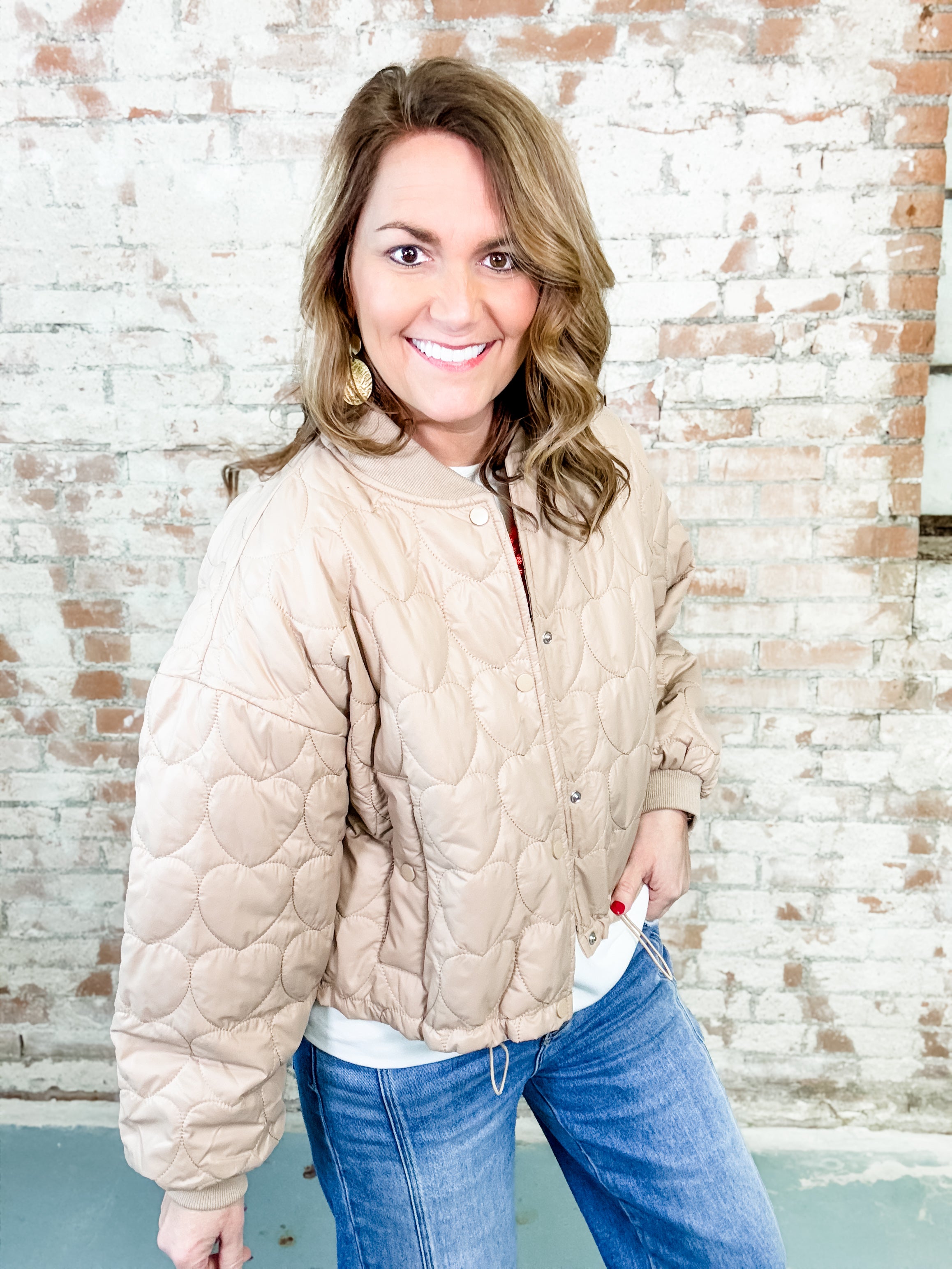 Beatrice Heart Quilted Jacket - FINAL SALE