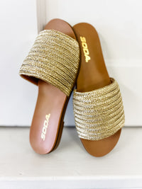 Jessamy Gold Braid Sandal - FINAL SALE