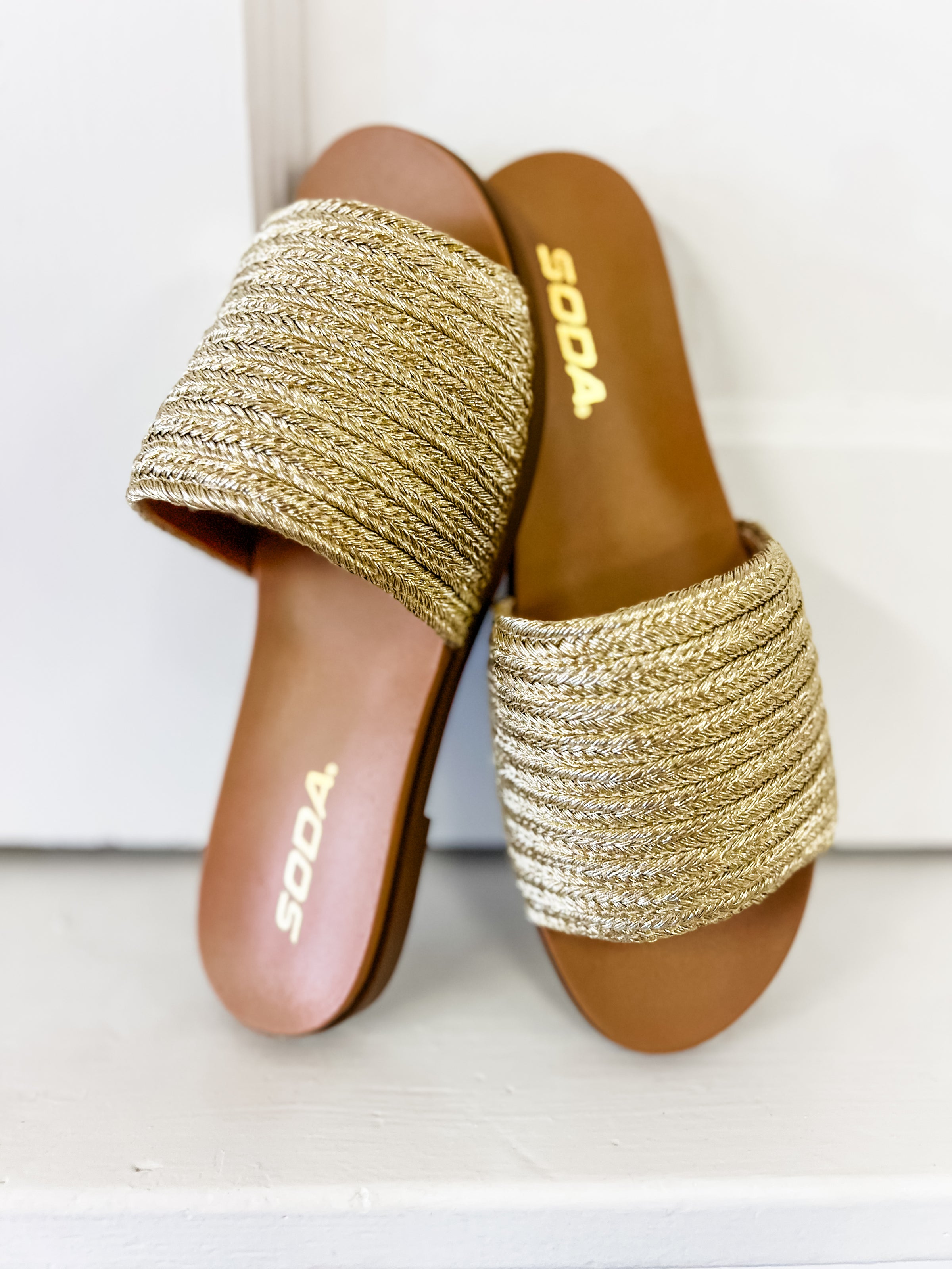 Jessamy Gold Braid Sandal - FINAL SALE