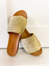 Jessamy Gold Braid Sandal - FINAL SALE
