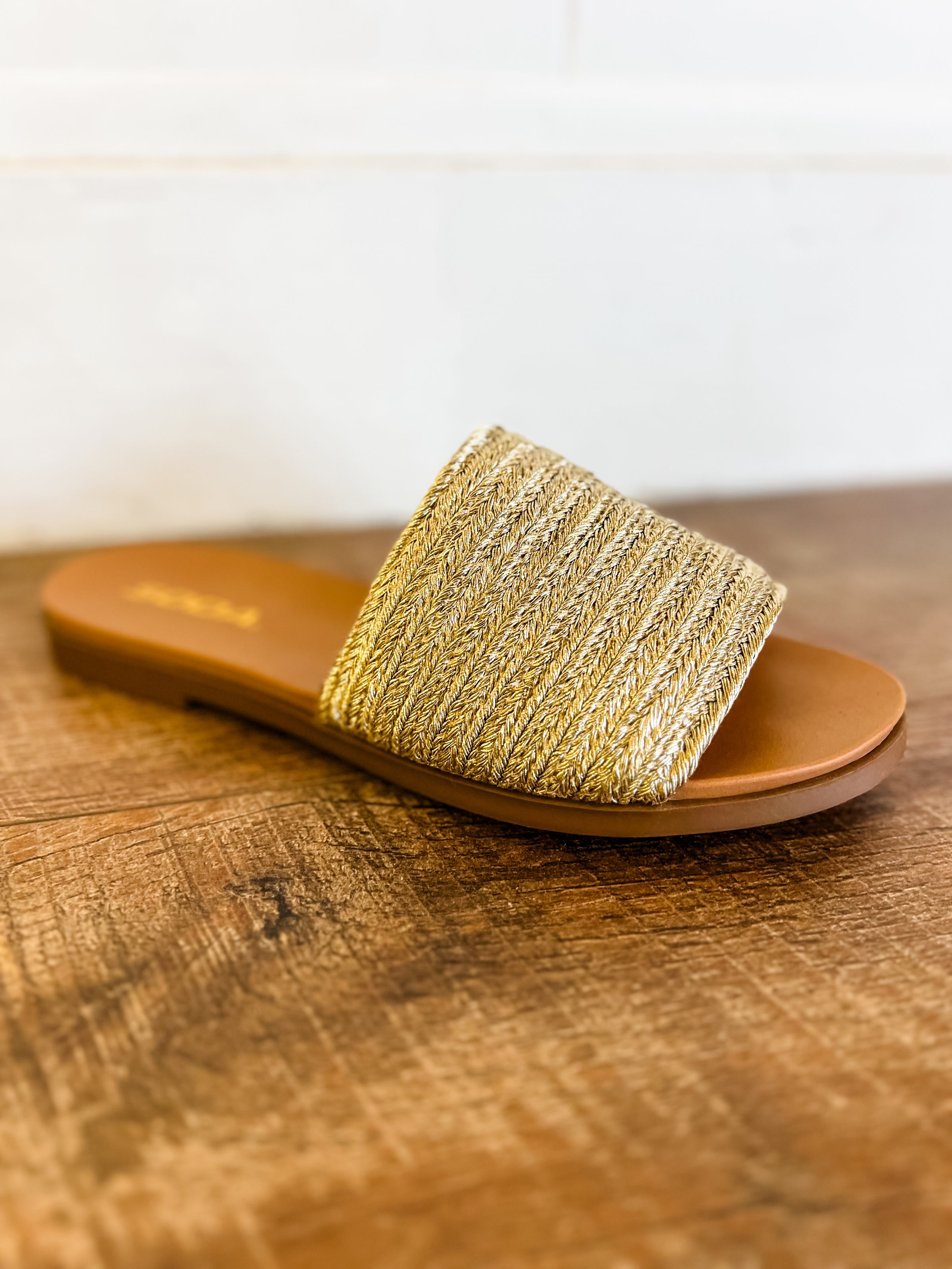 Jessamy Gold Braid Sandal - FINAL SALE