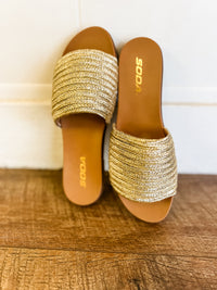 Jessamy Gold Braid Sandal - FINAL SALE