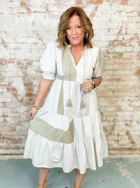 THML Denise Patchwork Dress-FINAL SALE