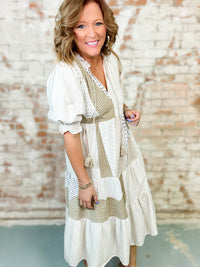 THML Denise Patchwork Dress-FINAL SALE