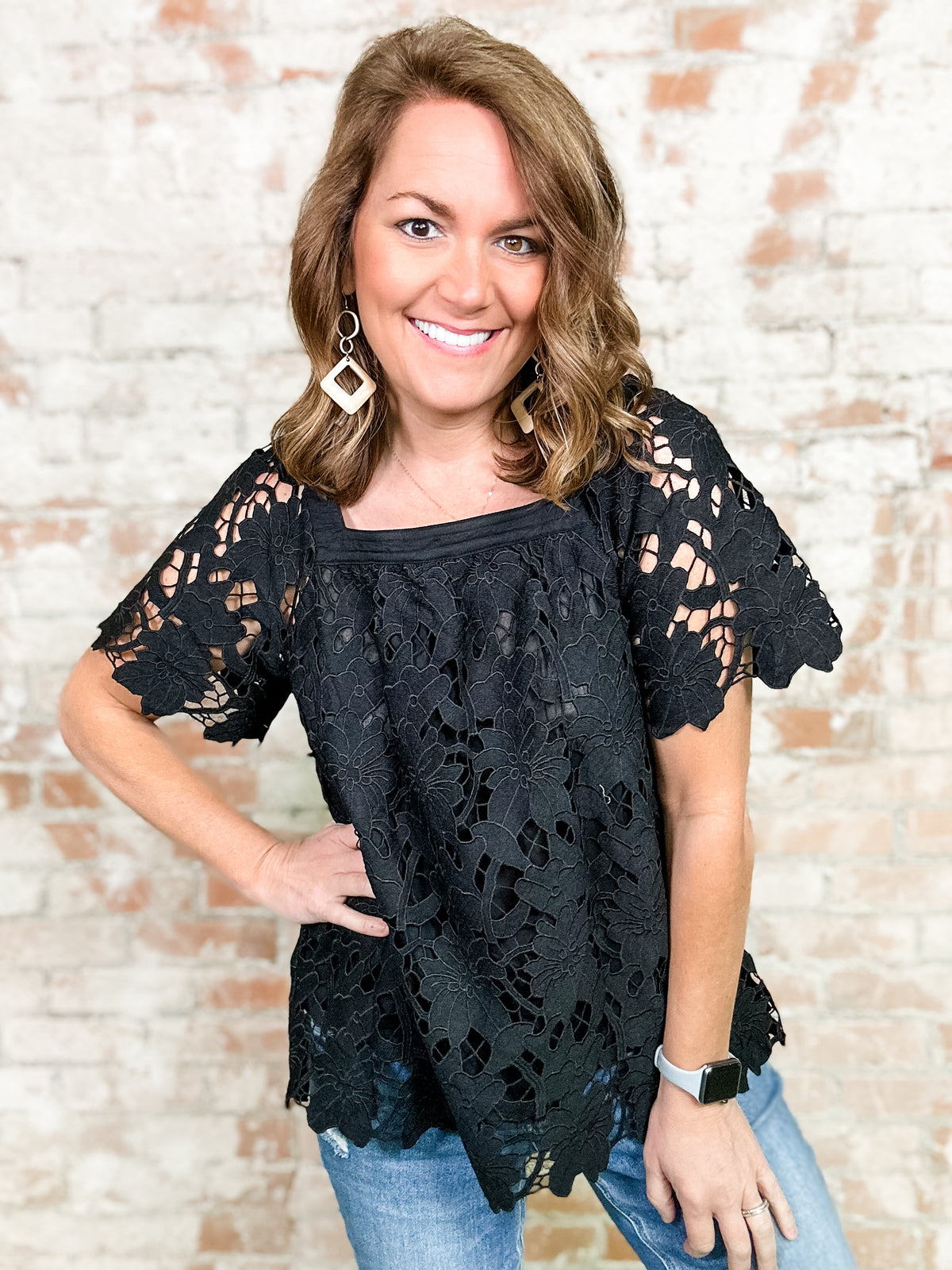 Stacey Floral Lace Top