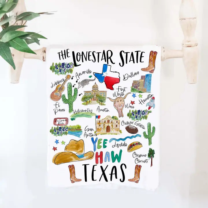 State of Texas Tea Towel