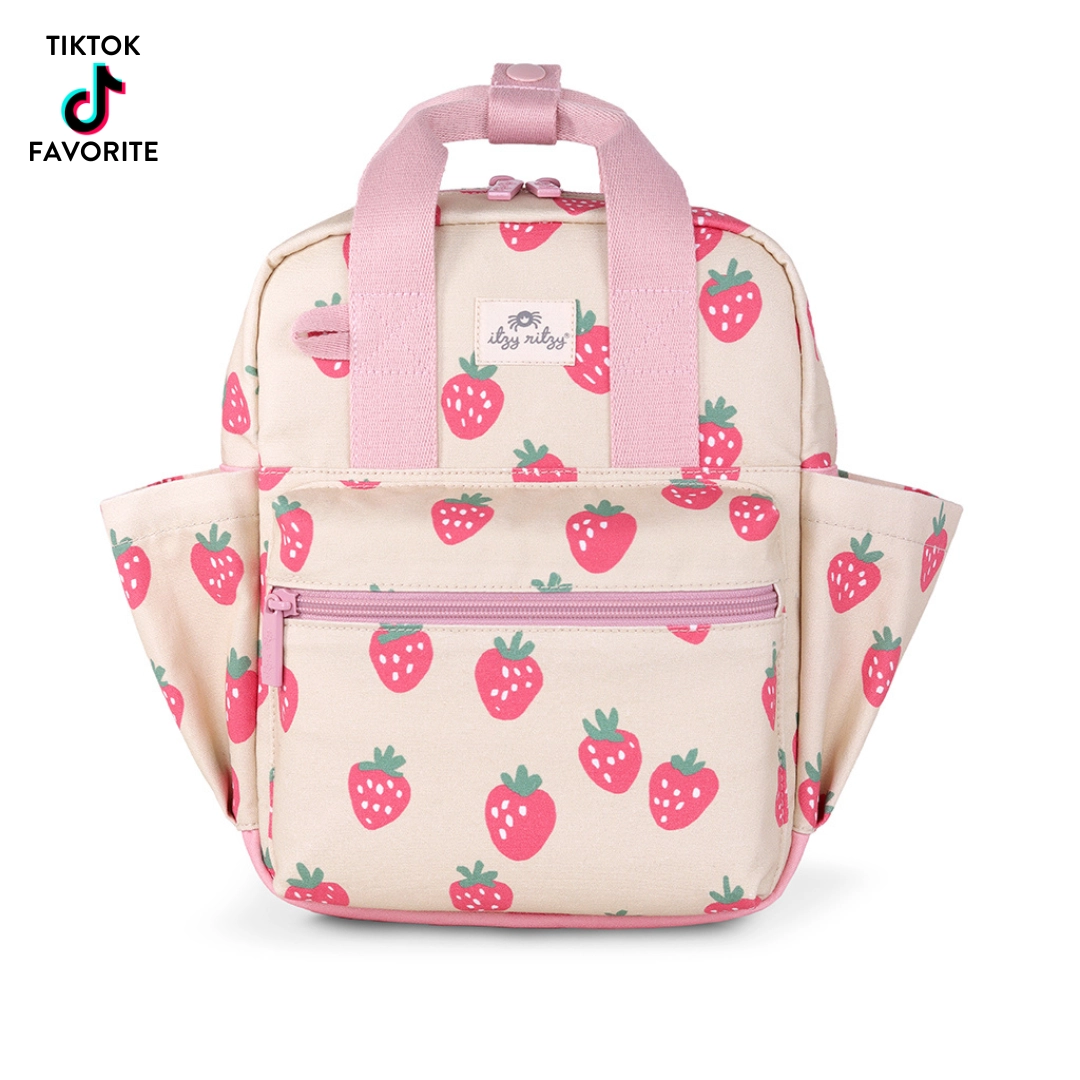 "Strawberries & Cream" Itzy Bitzy Backpack