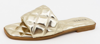 Trudi Quilted Gold Sandal - FINAL SALE
