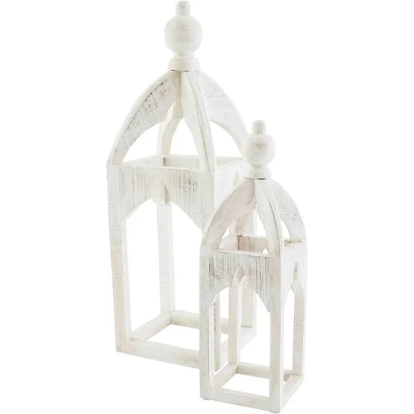 Mudpie White Crown Lantern