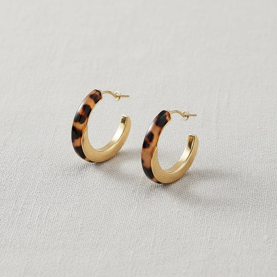Andie Leopard Hoop Earrings