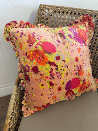 Square Cotton Velvet Printed Pillow