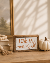 I Love Fall Mini Box Sign