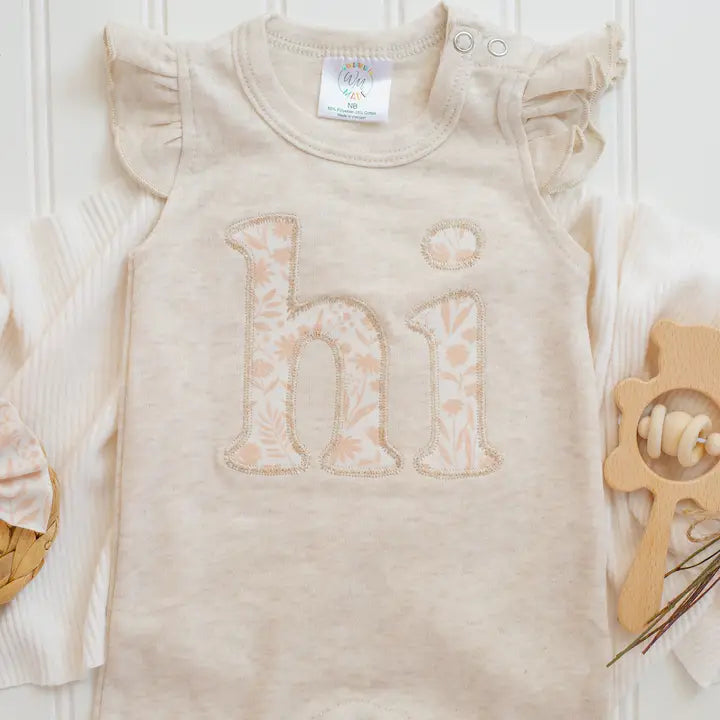"Hi" Baby Romper