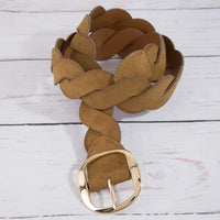 Braided Accent Leather Belt