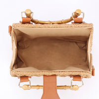 Carolina Bamboo Handle Straw Bag