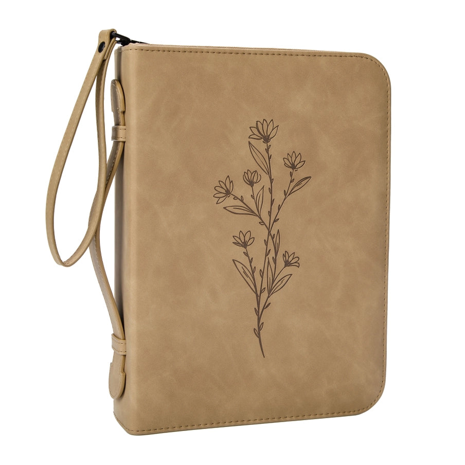 Bible Cover | Floral Debossed Leather