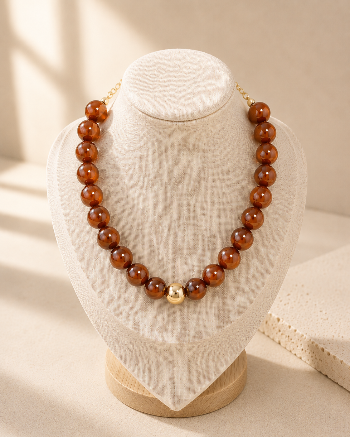 Amber Beaded Necklace