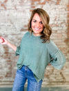 Jolene Mineral Washed Sweater Top