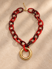 Colin Red Chain Necklace