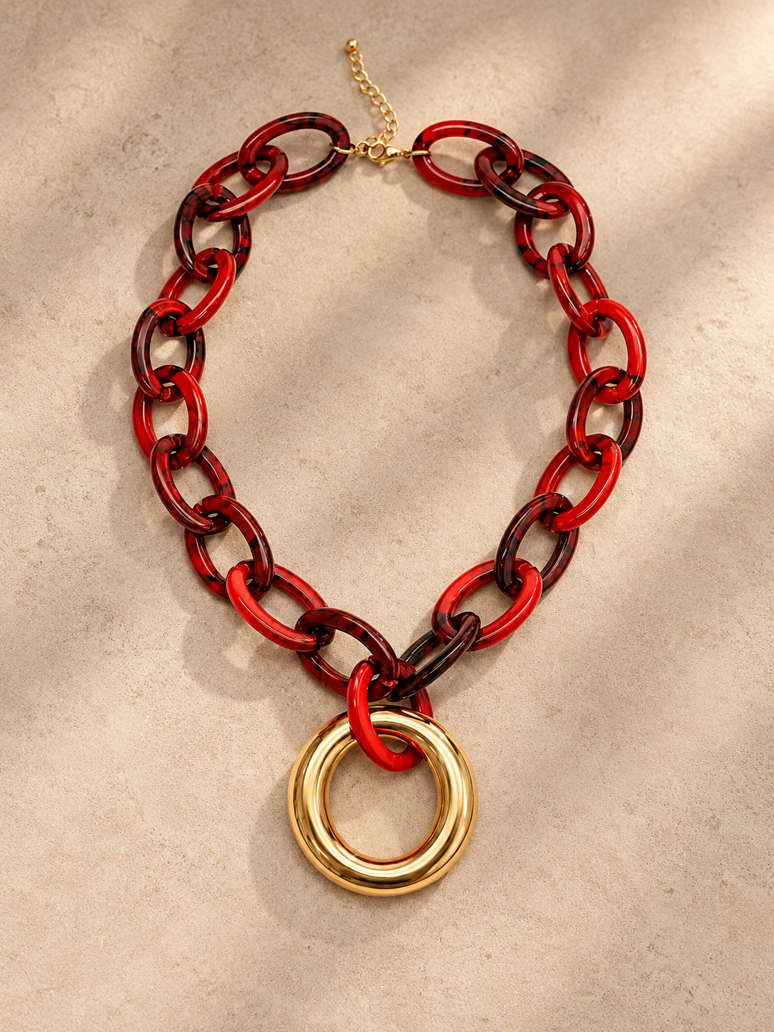 Colin Red Chain Necklace