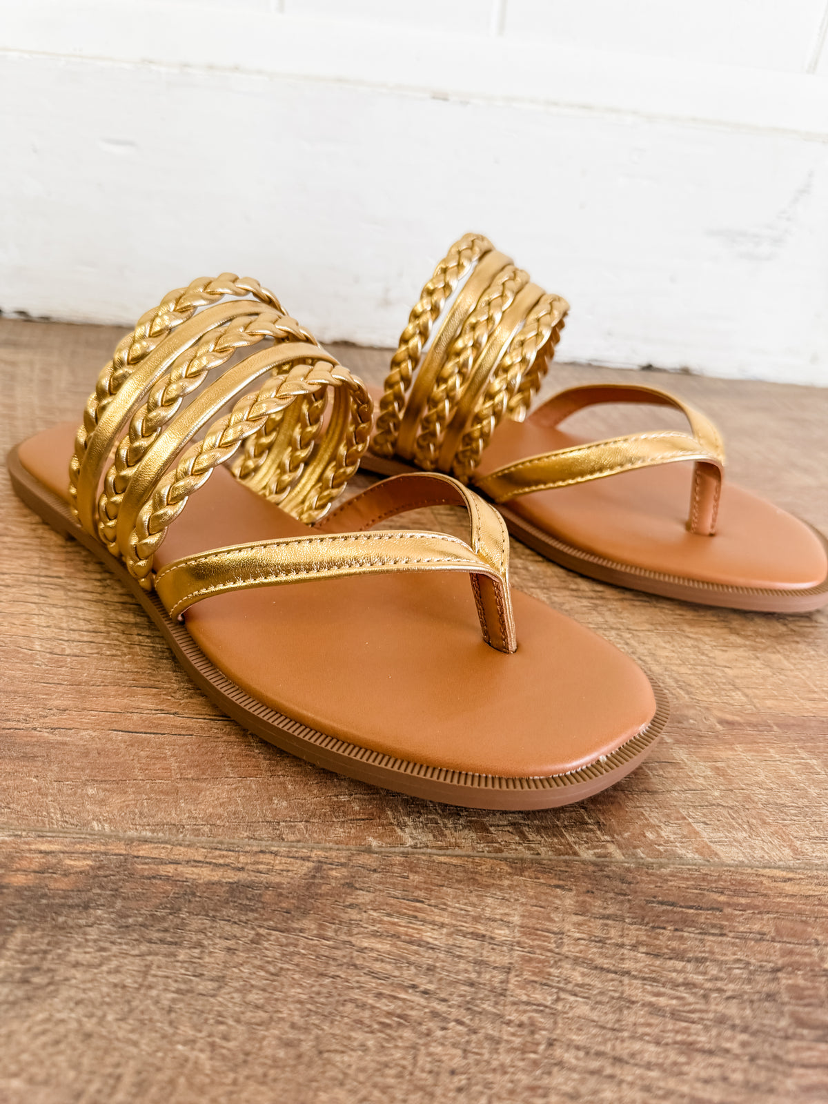 Garrick Gold Multistrap Sandal