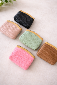 Basket Weave Coin Purse