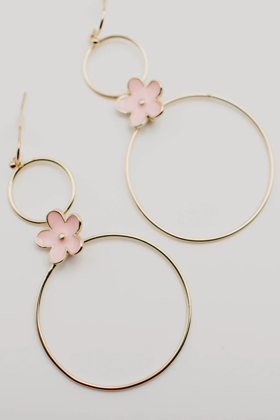 Dicie Enamel Flower Hoop Earrings