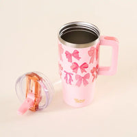 Blushing Bows Flip Straw Tumbler