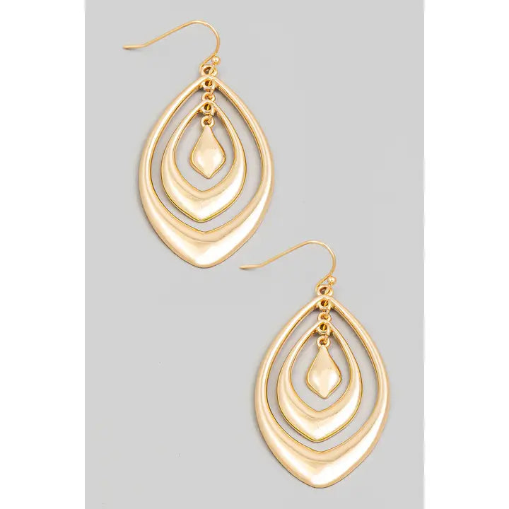 Kesha Gold Layered Earrings