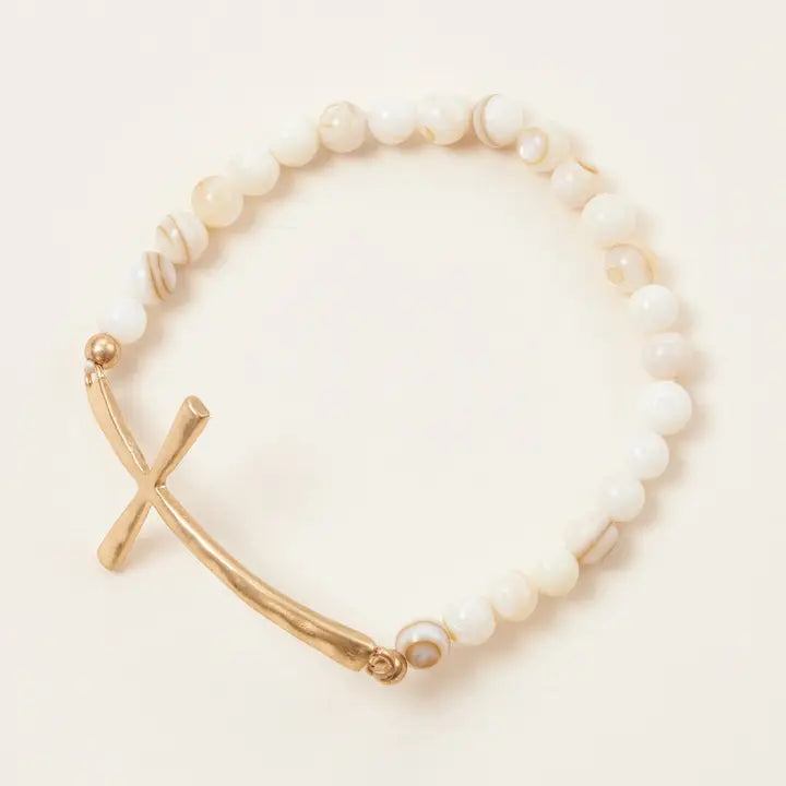 Susannah Cross Stone Bracelet