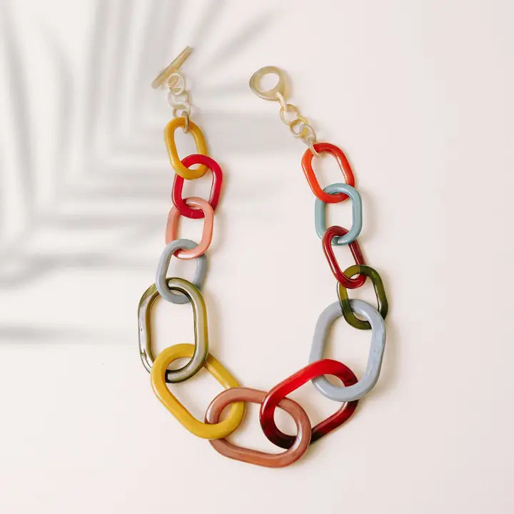 Smoky Rainbow Link Necklace | Sunshine Tienda