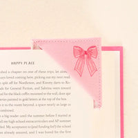 Pink Bow Gingham Bookmark