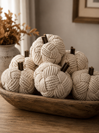 Woven Pumpkin Decor